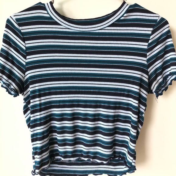 Striped crop t-shirt - Picture 1 of 3